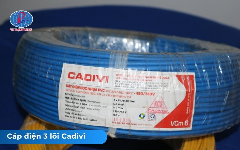 Cáp điện 3 lõi Cadivi