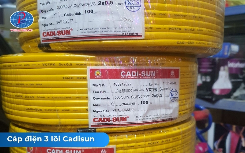 Dây điện 3 lõi Cadisun