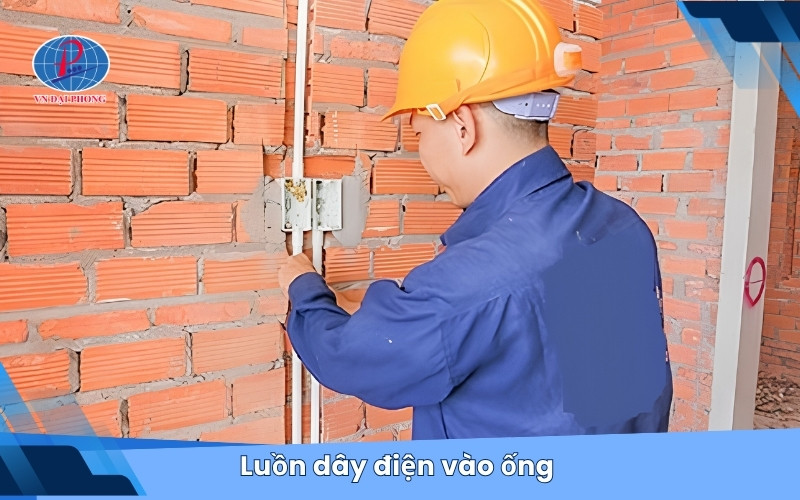 Bước 3: Lắp đặt ống luồn dây điện 